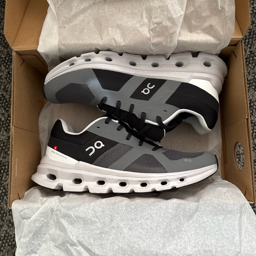 On Cloud Cloudrunner Running Shoes Grey Black Wom… - image 12